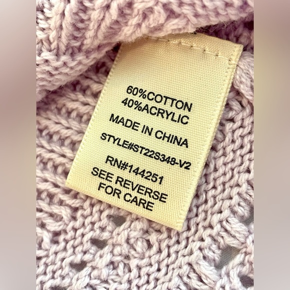 Sincerely Jules Ruffle Crochet Violet Crop Top-Size Medium - Picture 7 of 7